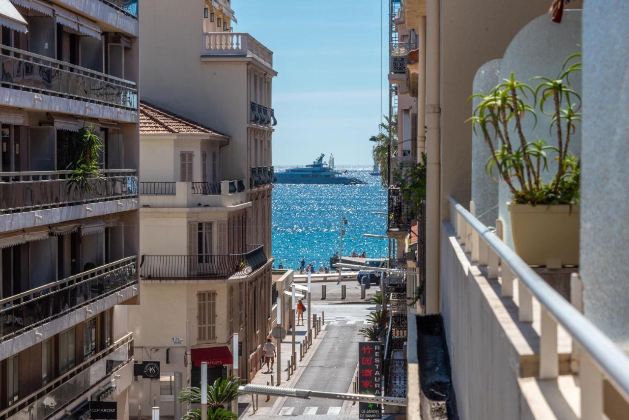 Large Studio - 50M Cannes Beach - Terrace Sea View Exterior foto