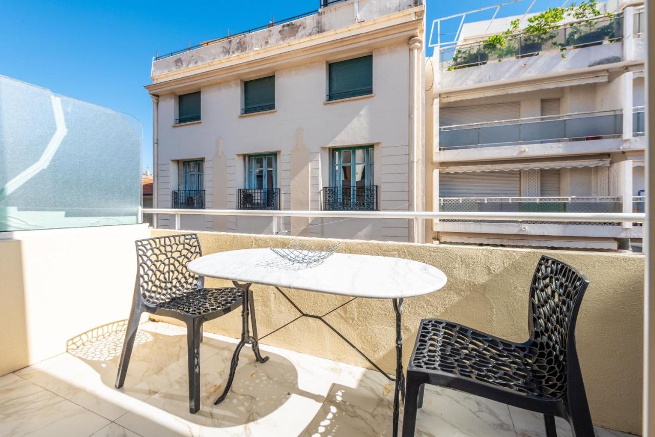 Large Studio - 50M Cannes Beach - Terrace Sea View Exterior foto